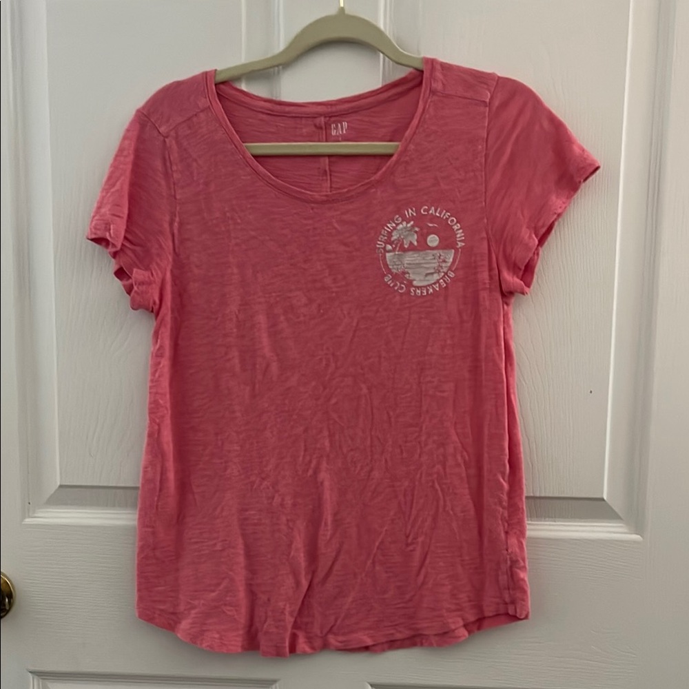GAP Pink Short Sleeve Relaxed T-Shirt